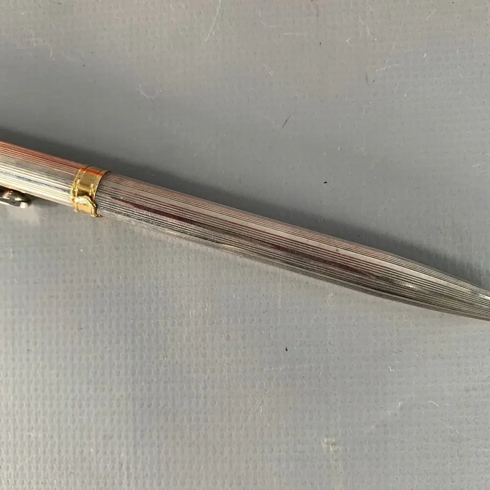 ROBERTA DI CAMERINO Vintage Silver Gold Tone Ball Point Pen